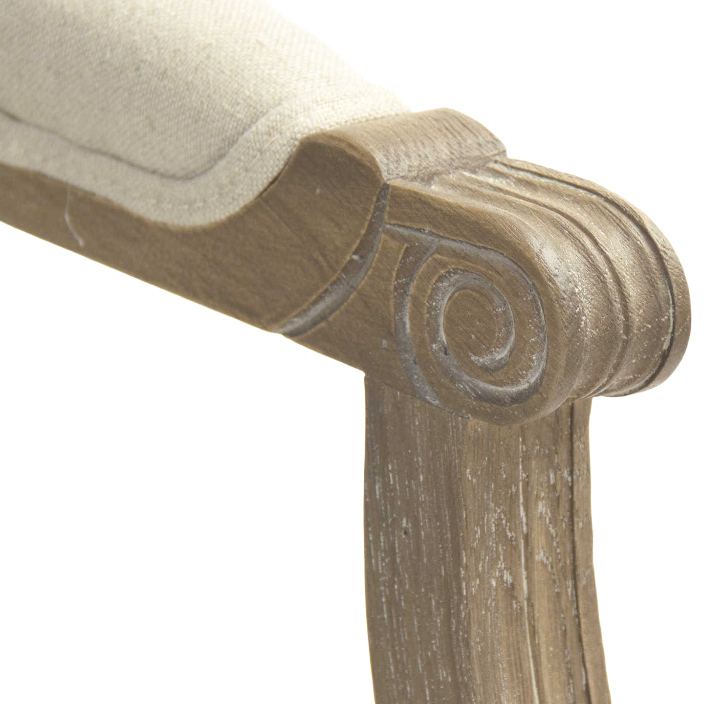 Frederick Cane Back Bench arm limed wood
