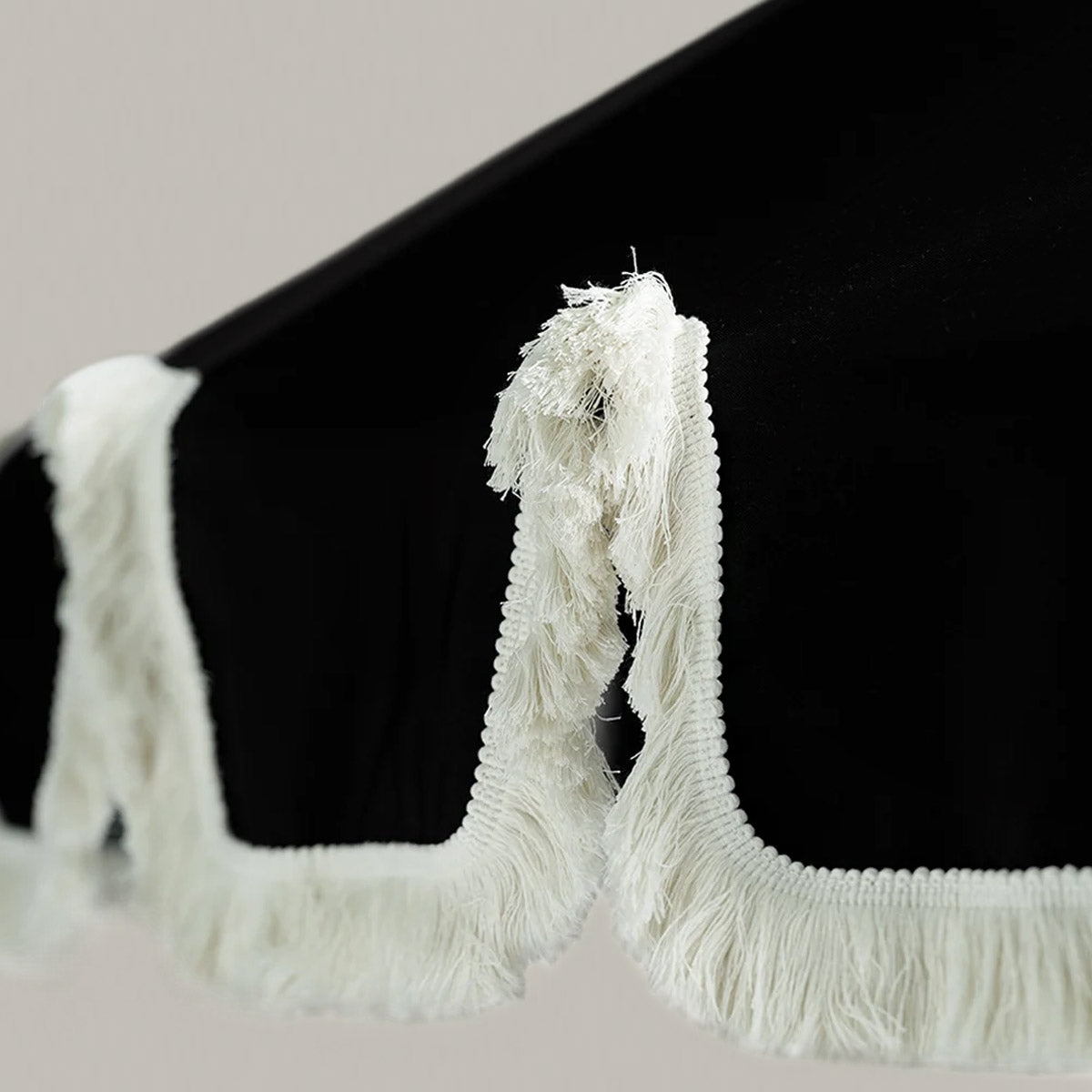 Garden Umbrella with Fringe - Black fringe
