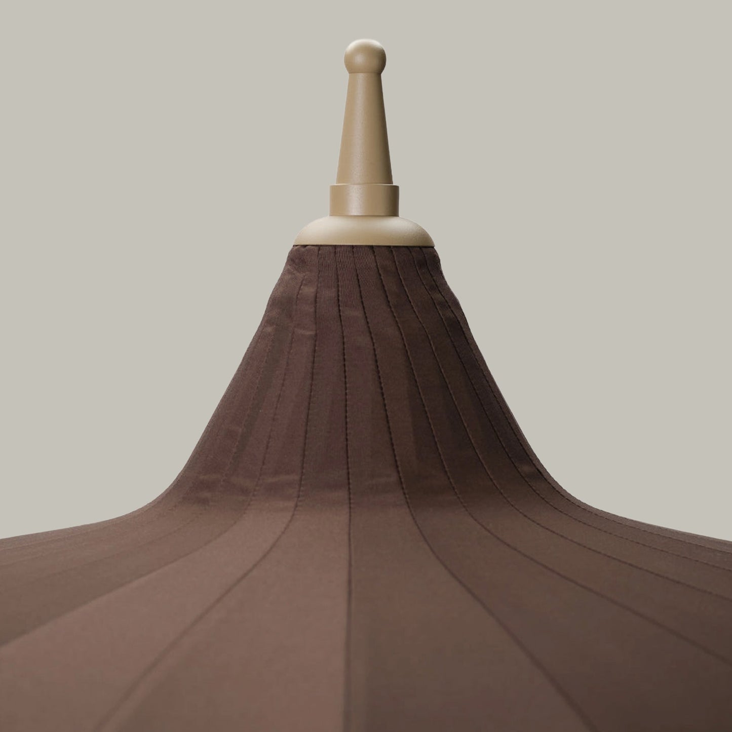 Garden Umbrella with Fringe - Cocoa top