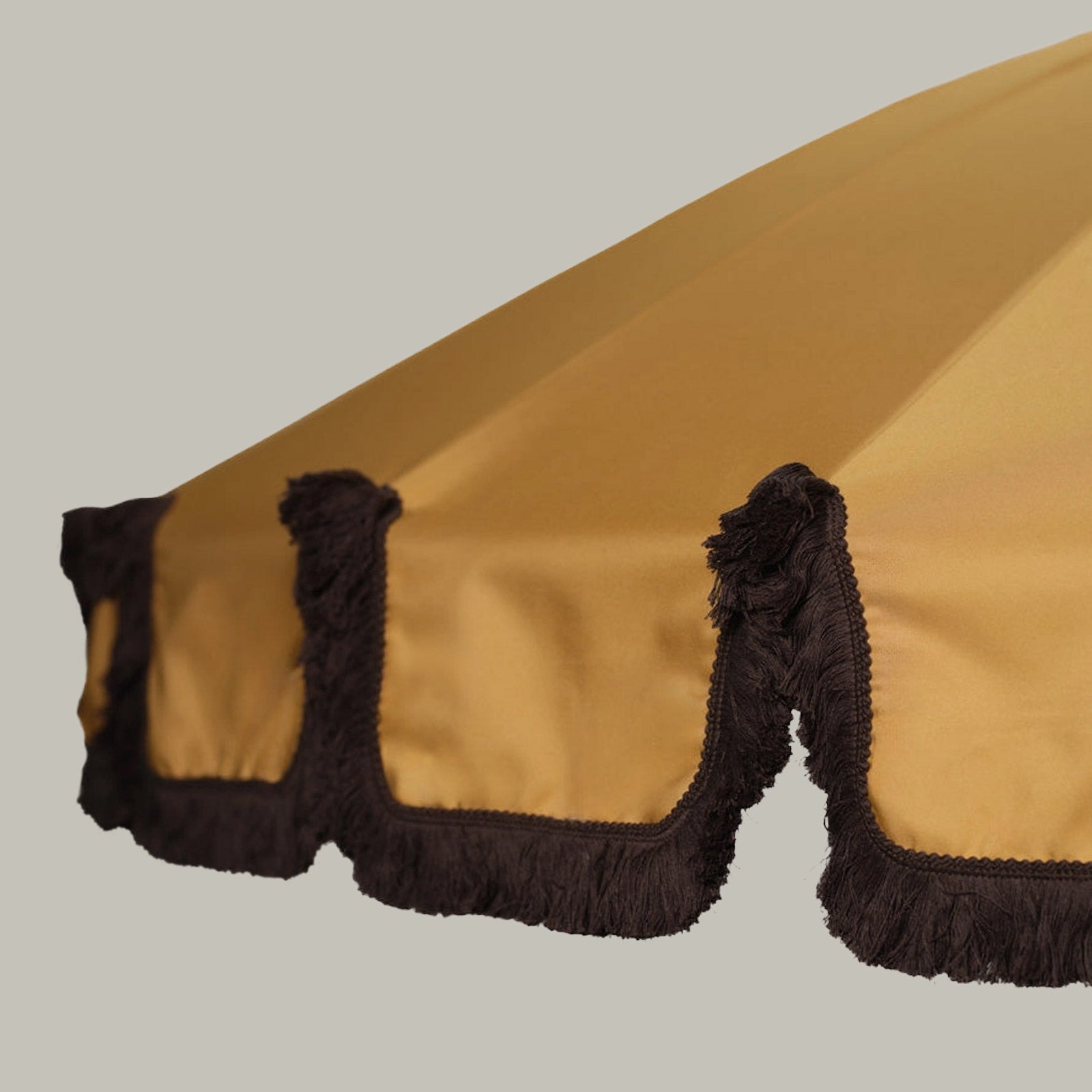 Garden Umbrella with Fringe - Mustard detail