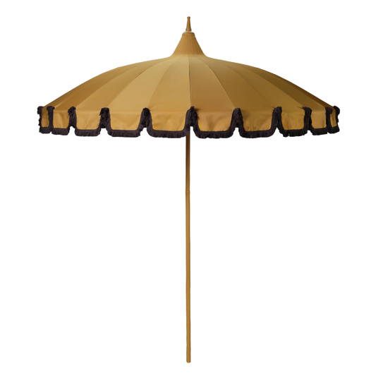 Garden Umbrella with Fringe - Mustard
