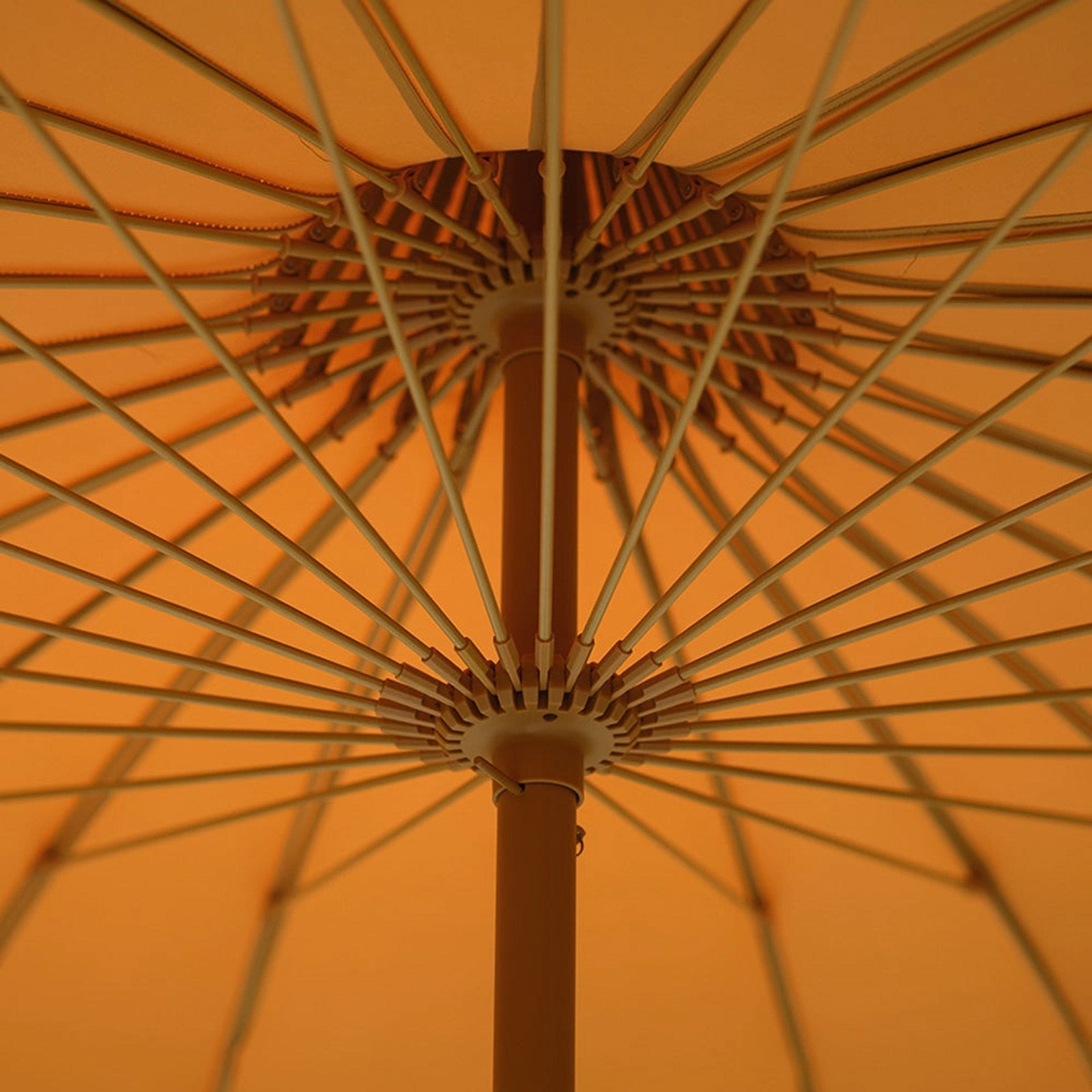 Garden Umbrella with Fringe - Mustard inside