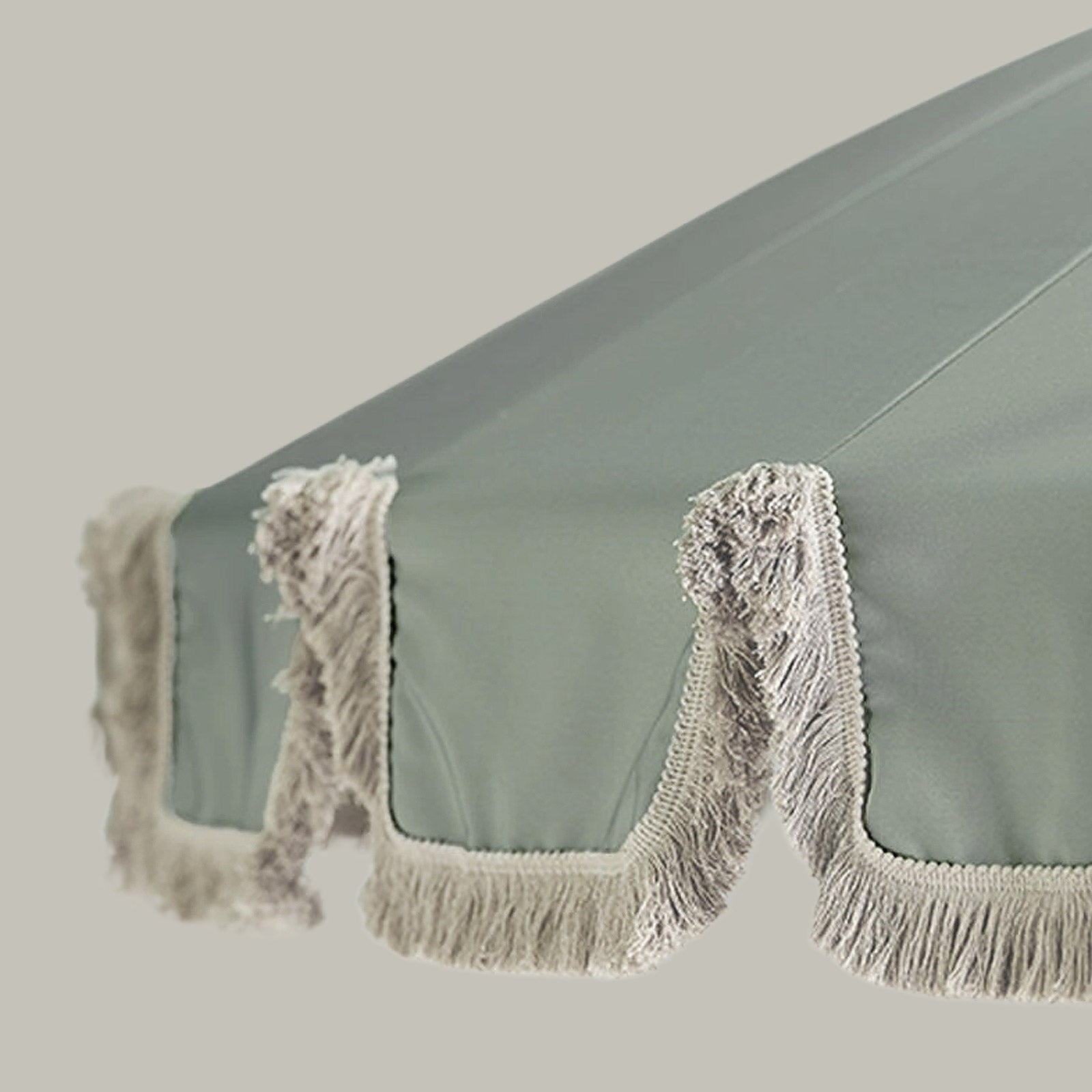 Garden Umbrella with Fringe Sage fringe