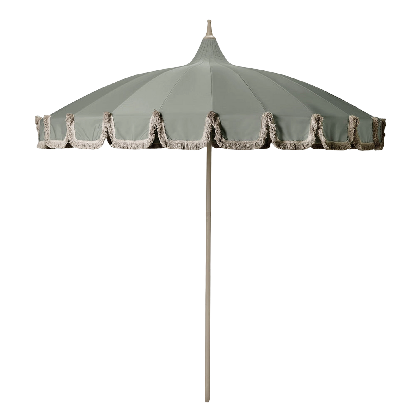 Garden Umbrella with Fringe Sage