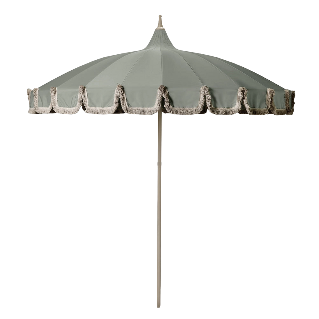 Garden Umbrella with Fringe Sage