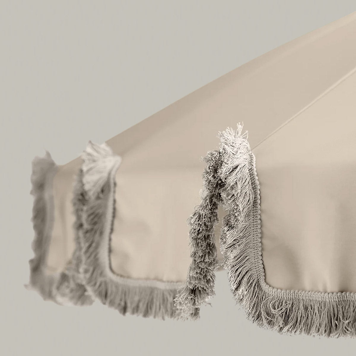 Garden Umbrella with Fringe - Stone fringe