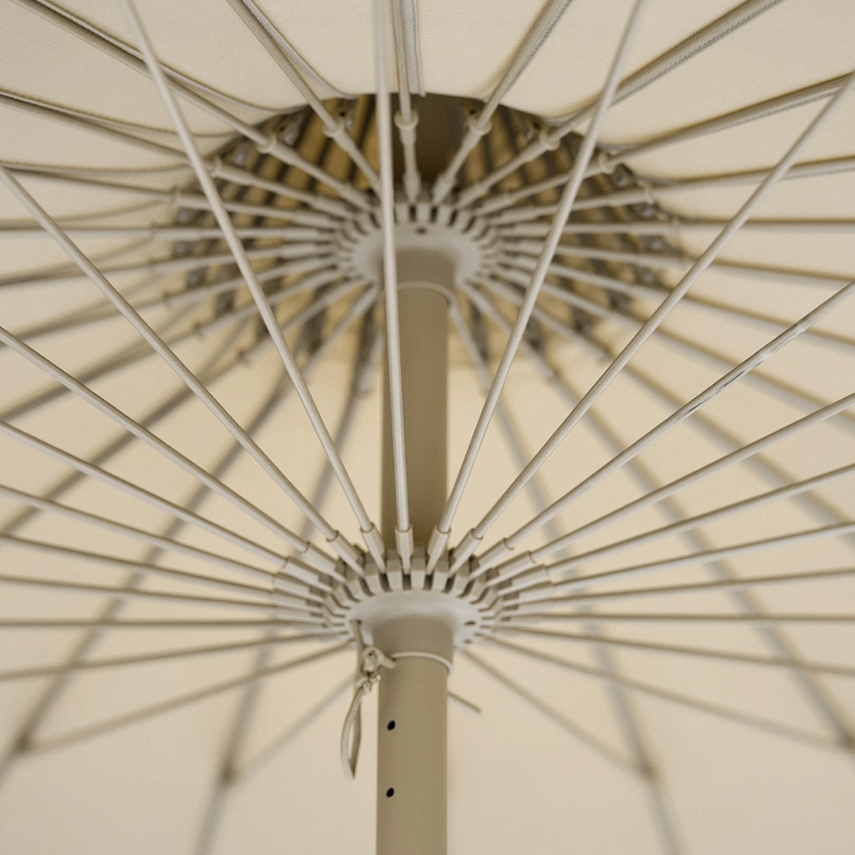 Garden Umbrella with Fringe -  stone interior