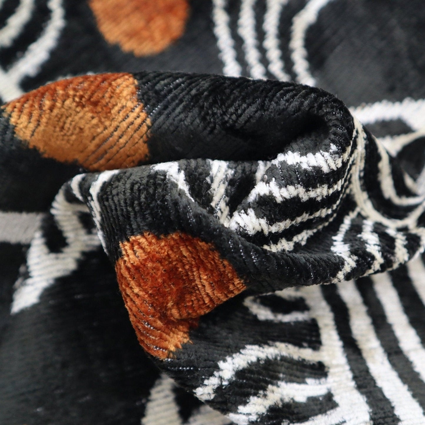 Getty Black Ikat Pillow detail