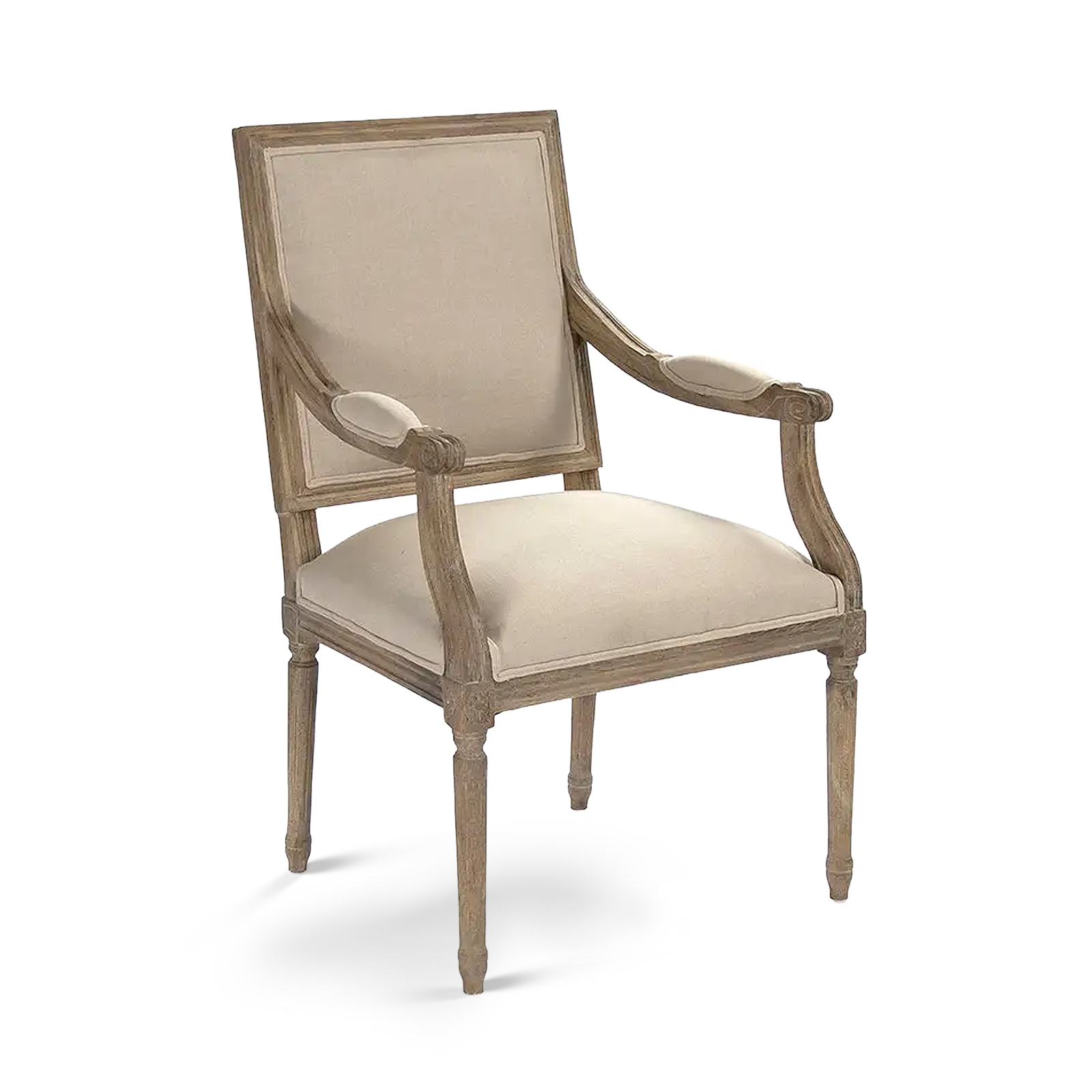 Henry Natural Linen Arm Chair