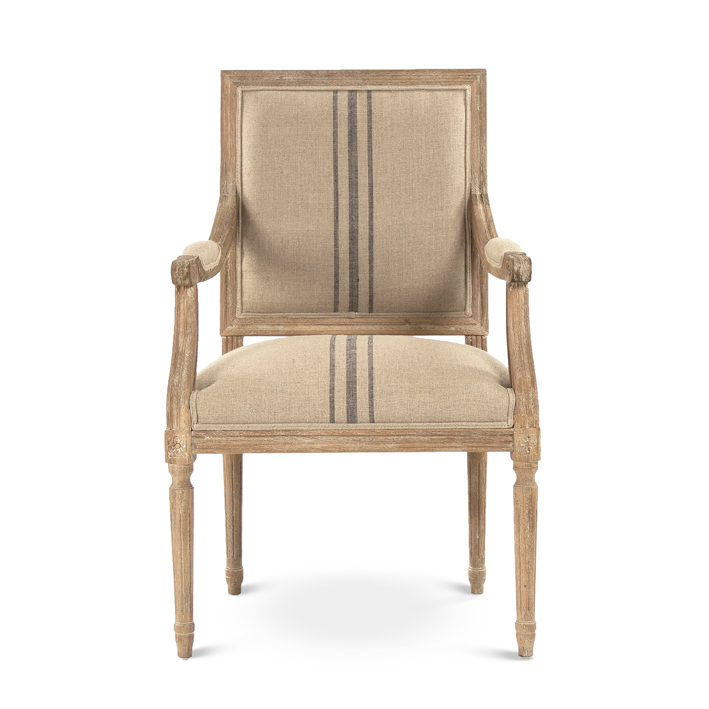 Henry Striped Linen Arm Chair