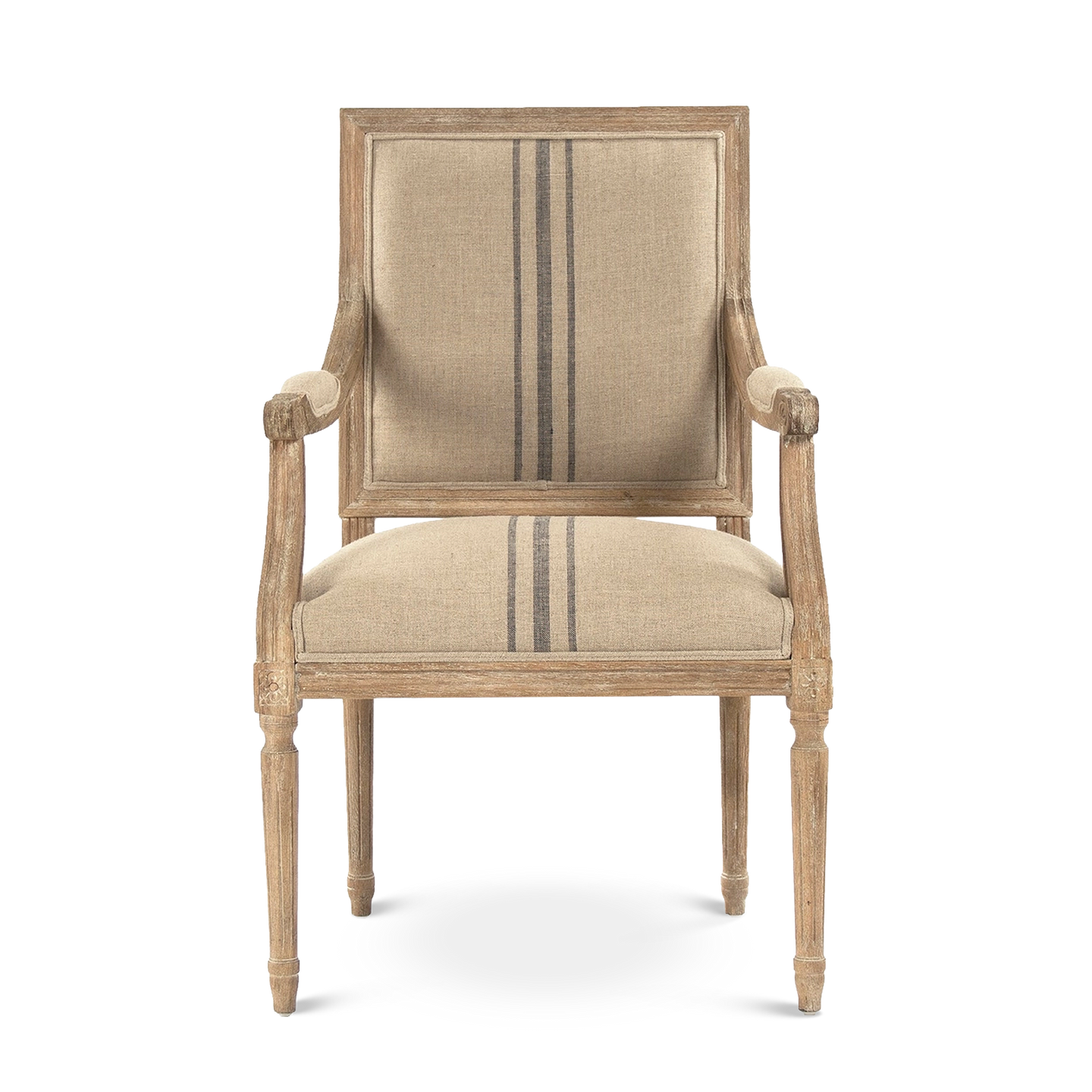 Henry Striped Linen Arm Chair