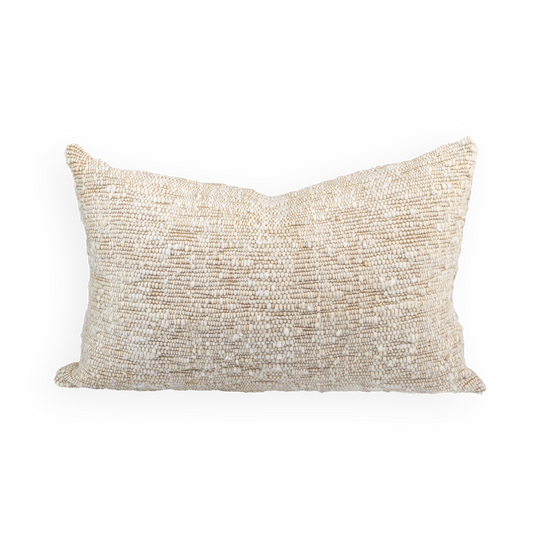 Heritage Loom Lumbar Pillow - Flax