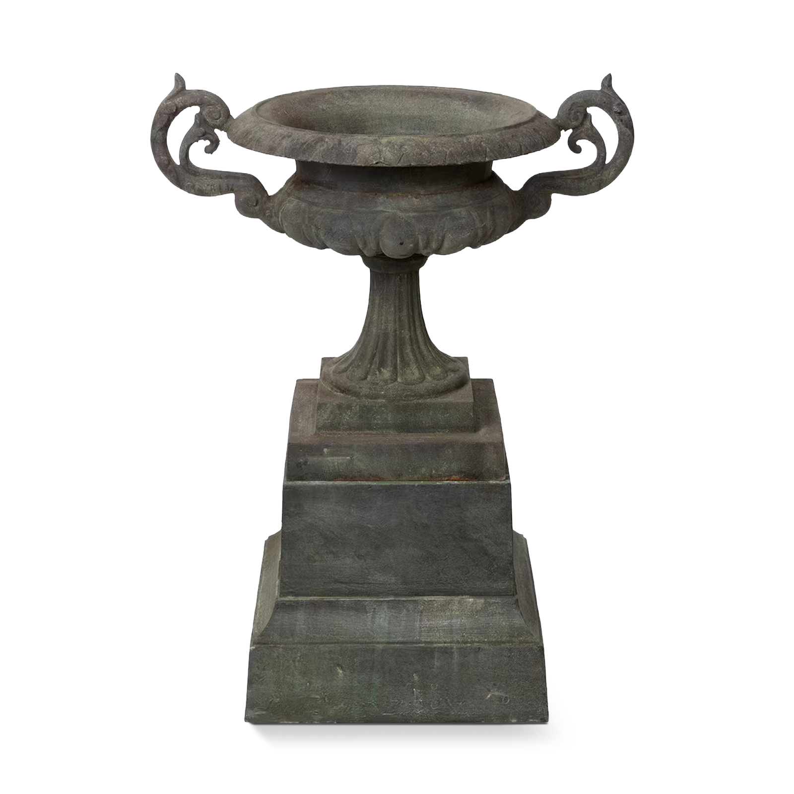 Iron Urn on Plinth