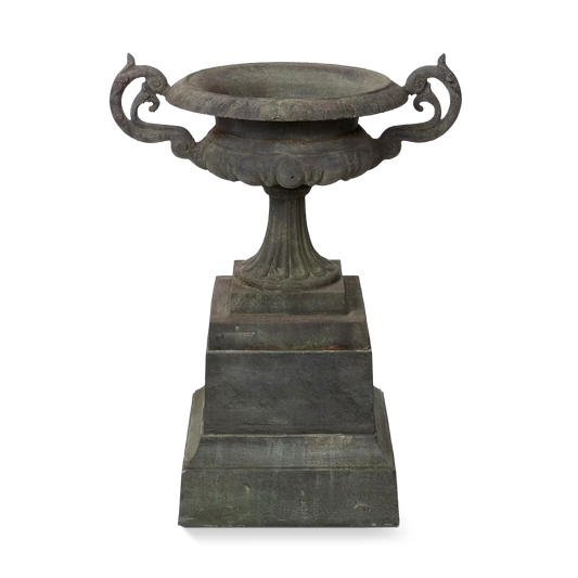 Iron Urn on Plinth