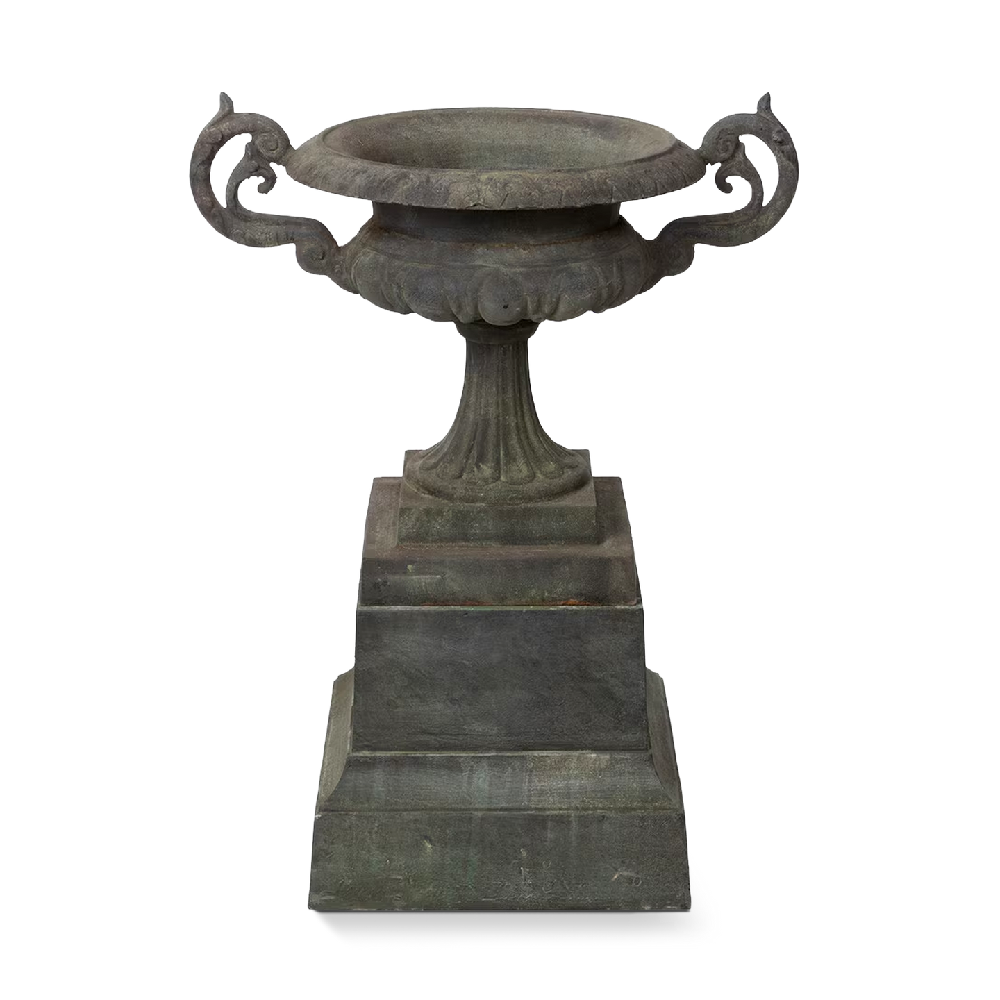 Iron Urn on Plinth