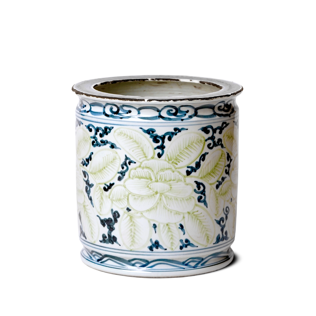 Jingdezhen Porcelain Blue & Green Cachepot