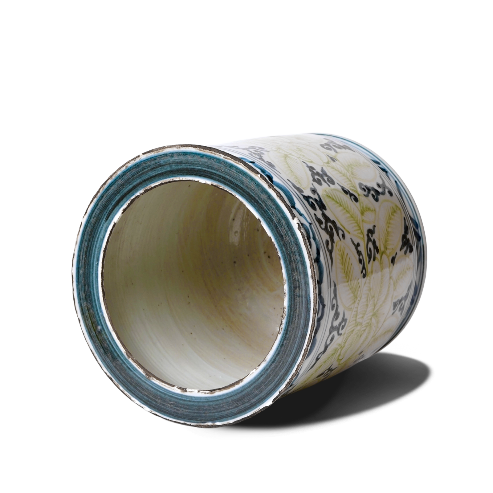 Jingdezhen Porcelain Blue & Green Cachepot top