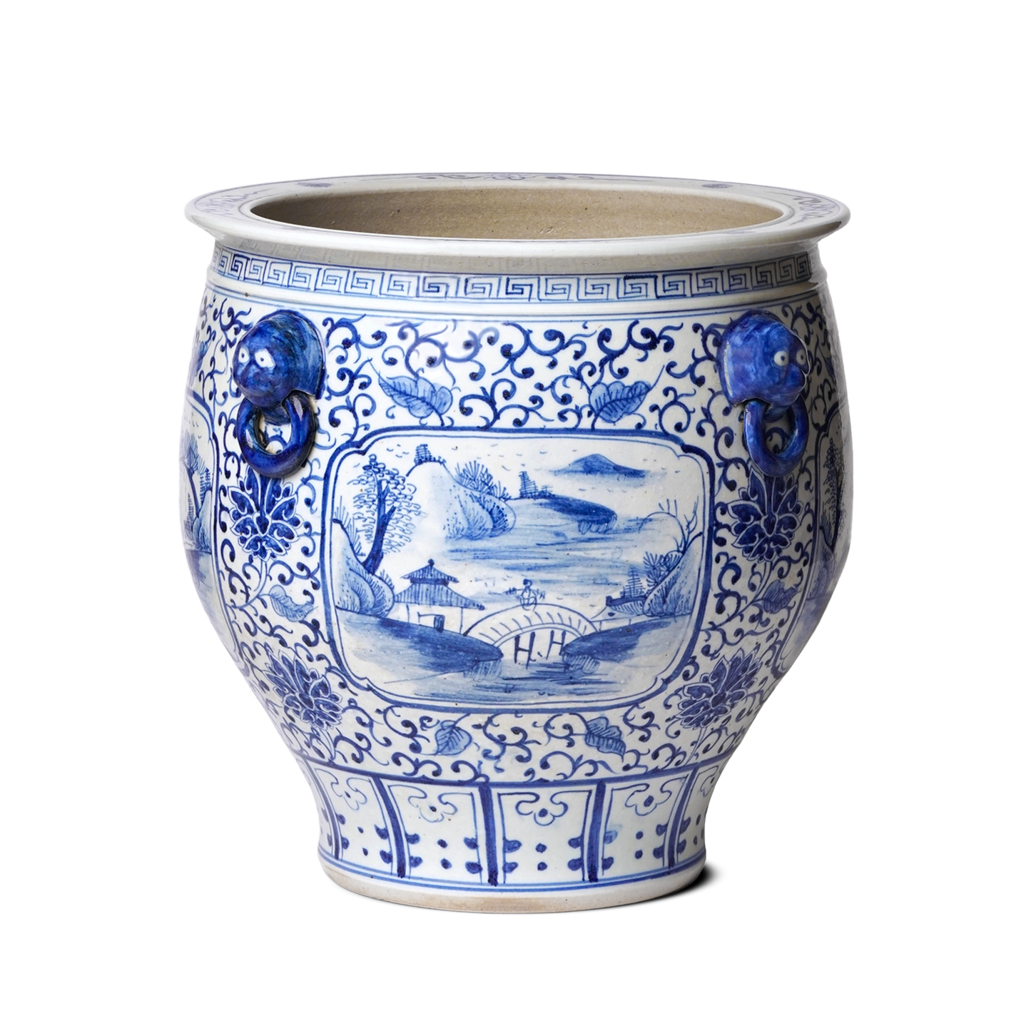 Jingdezhen Porcelain Blue & White Cartouche
