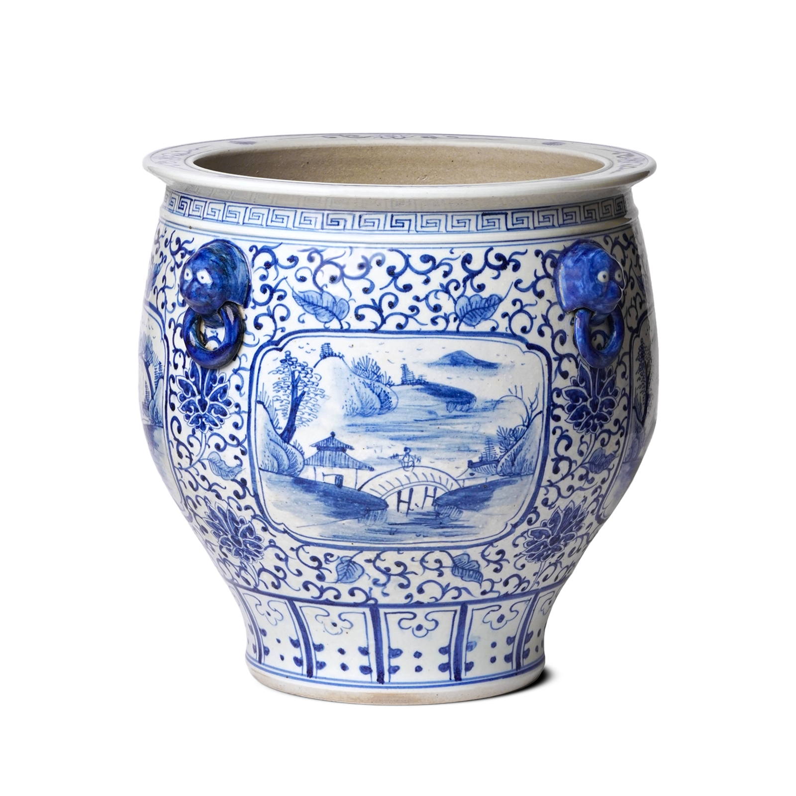 Jingdezhen Porcelain Blue & White Cartouche