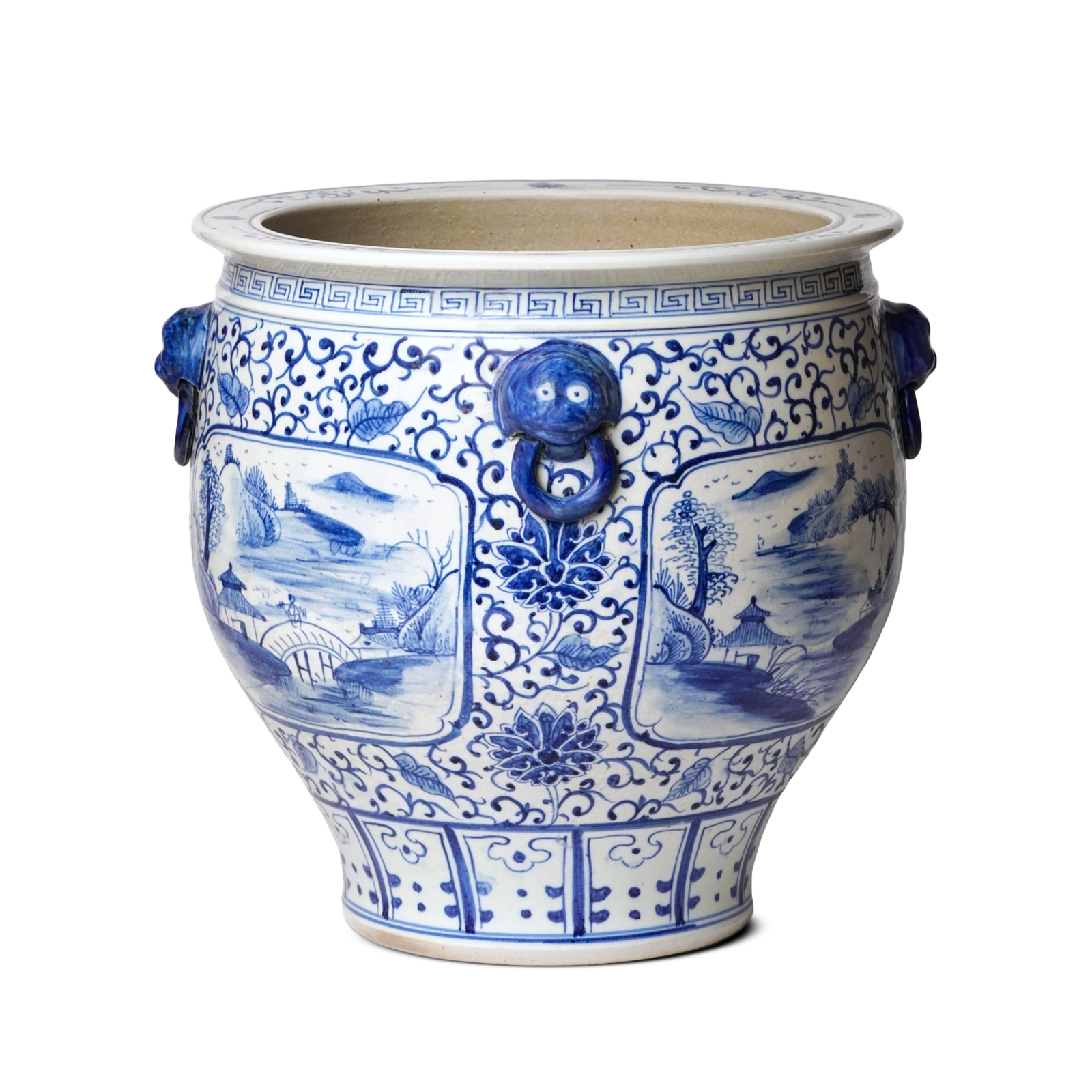 Jingdezhen Porcelain Blue & White Cartouche