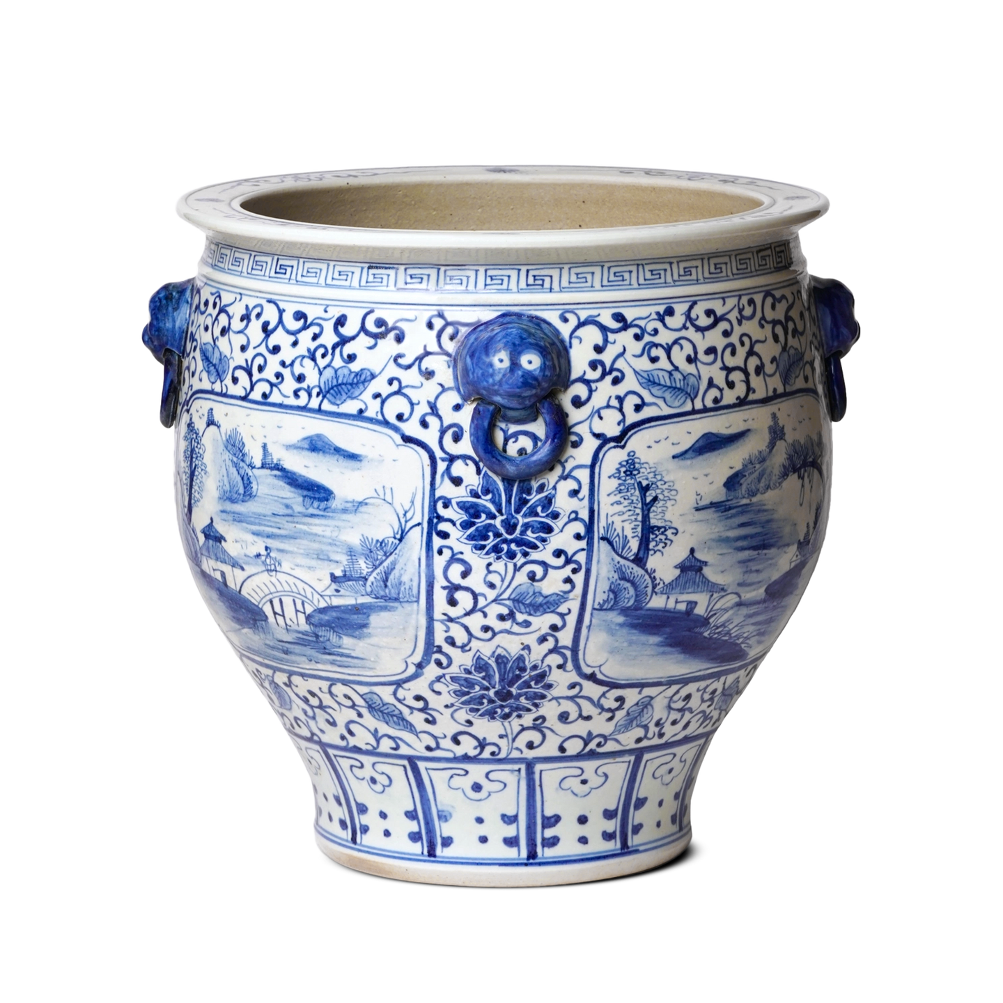 Jingdezhen Porcelain Blue & White Cartouche