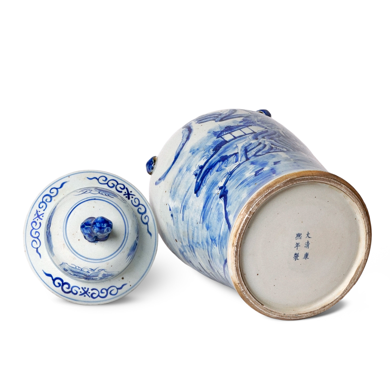 Jingdezhen Porcelain Blue & Green Ginger Jar