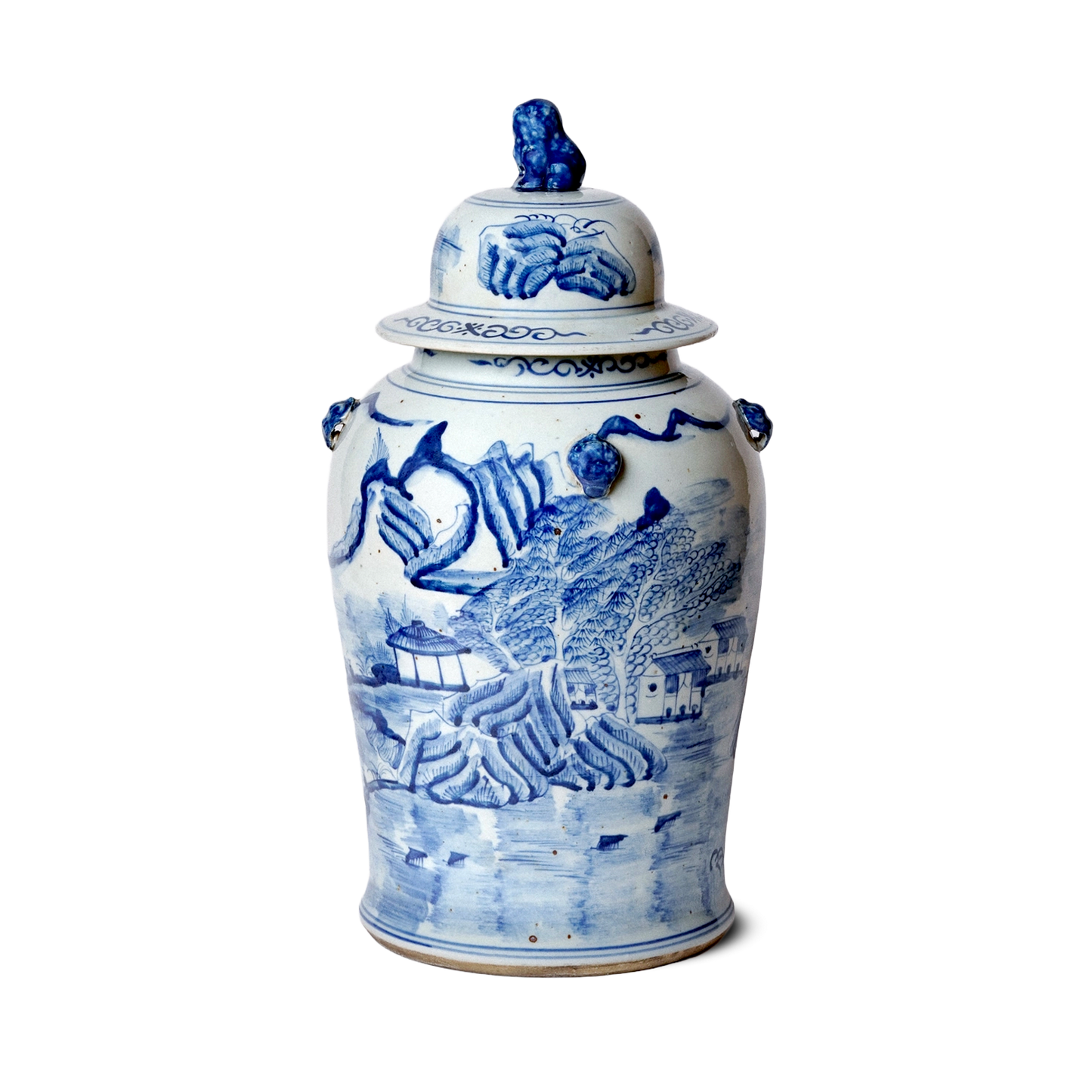 Jingdezhen Porcelain Blue & Green Ginger Jar