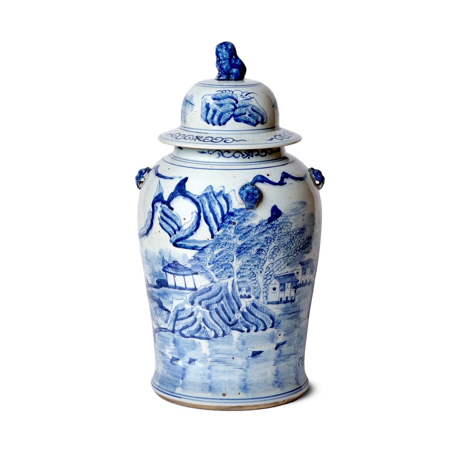 Jingdezhen Porcelain Blue & Green Ginger Jar