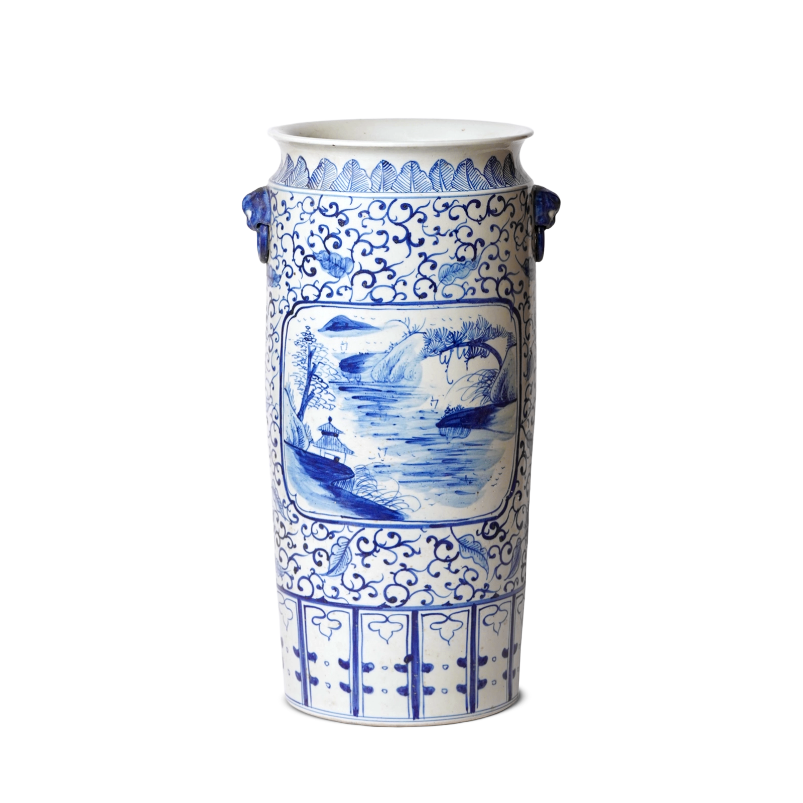 Jingdezhen Porcelain Blue & White Umbrella Stand