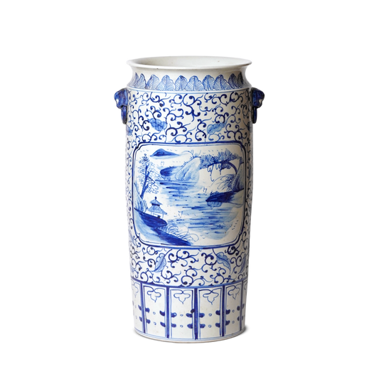 Jingdezhen Porcelain Blue & White Umbrella Stand