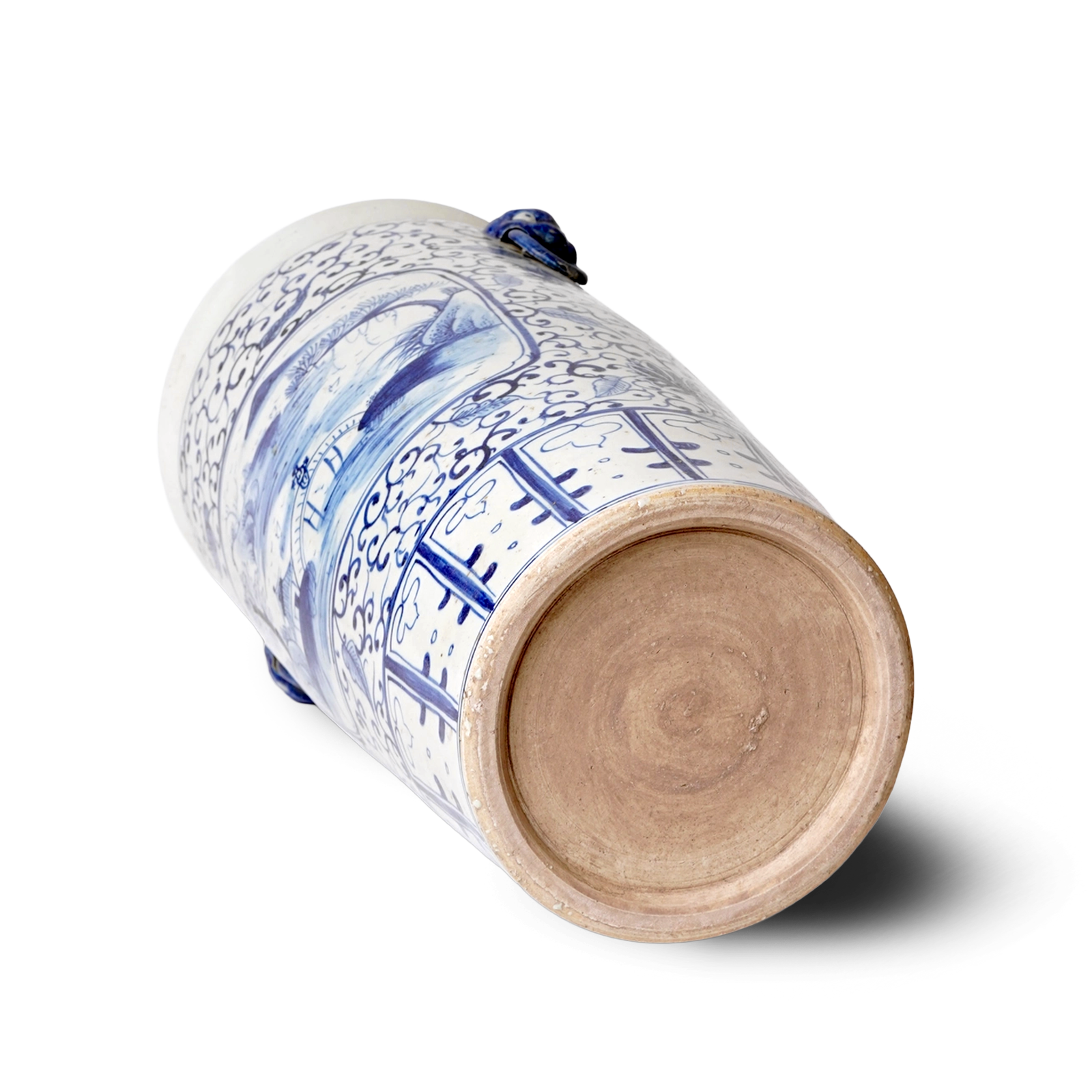 Jingdezhen Porcelain Blue & White Umbrella Stand bottom
