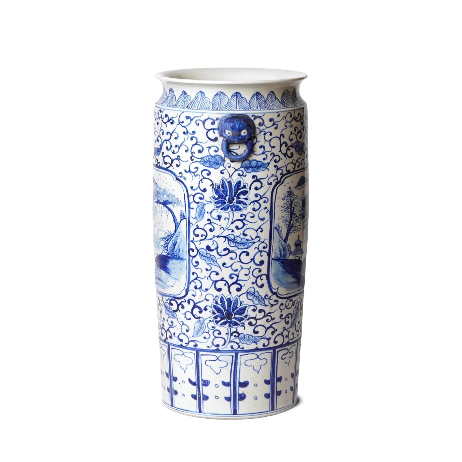 Jingdezhen Porcelain Blue & White Umbrella Stand