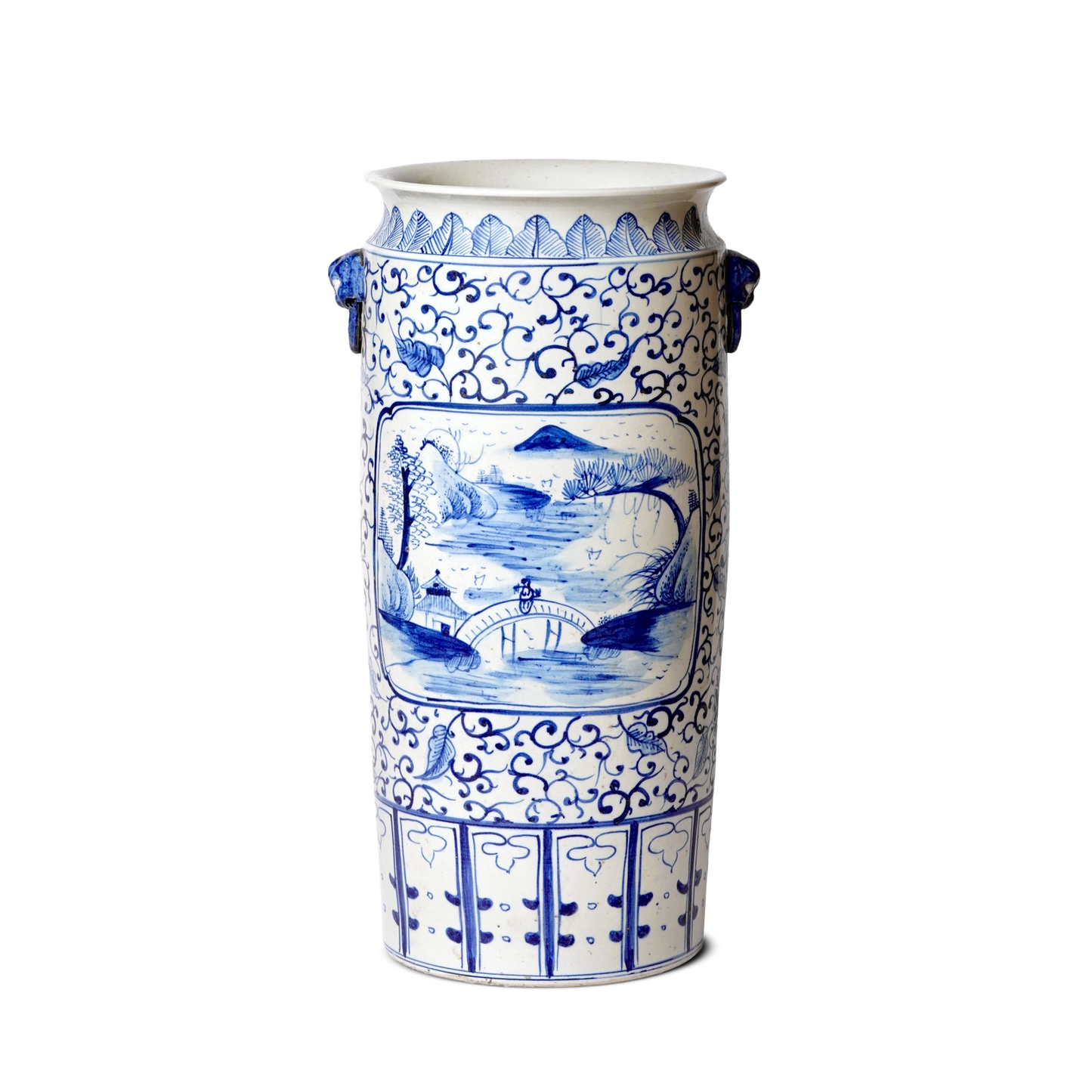 Jingdezhen Porcelain Blue & White Umbrella Stand