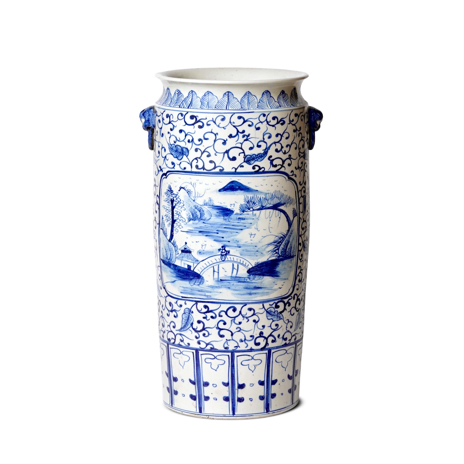Jingdezhen Porcelain Blue & White Umbrella Stand