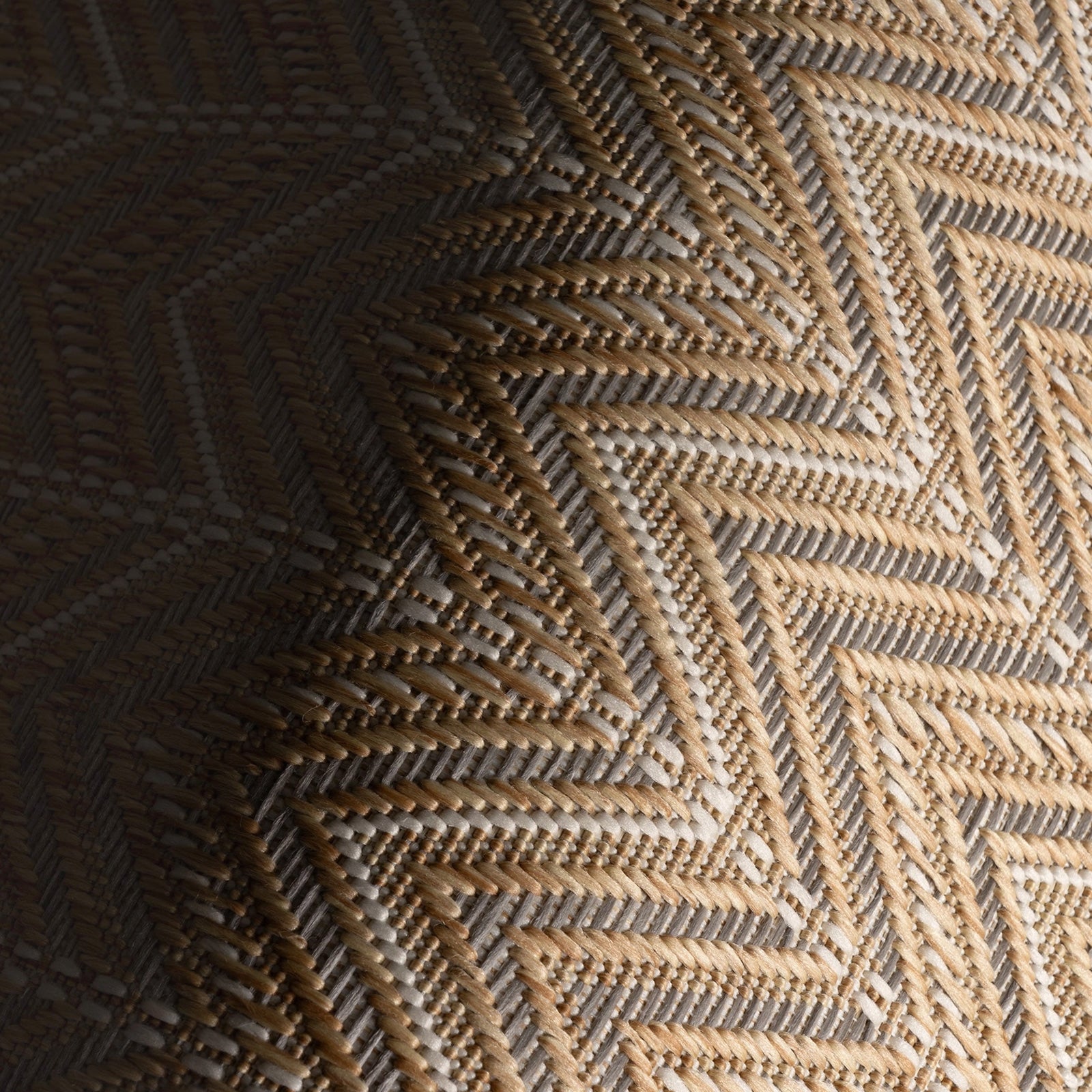 Katie Chevron Outdoor Rug polypropylene gray and natural pattern