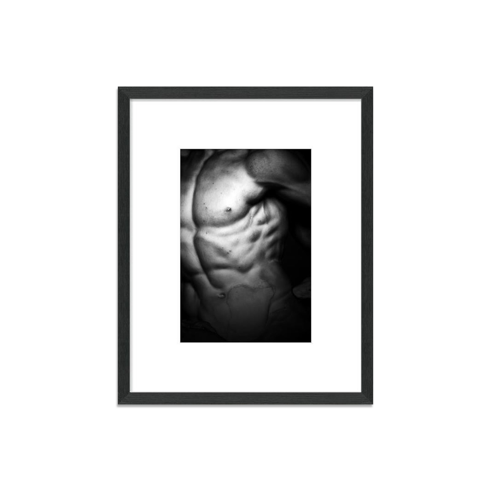 Male Form 2 Photography in Black Wood Frame