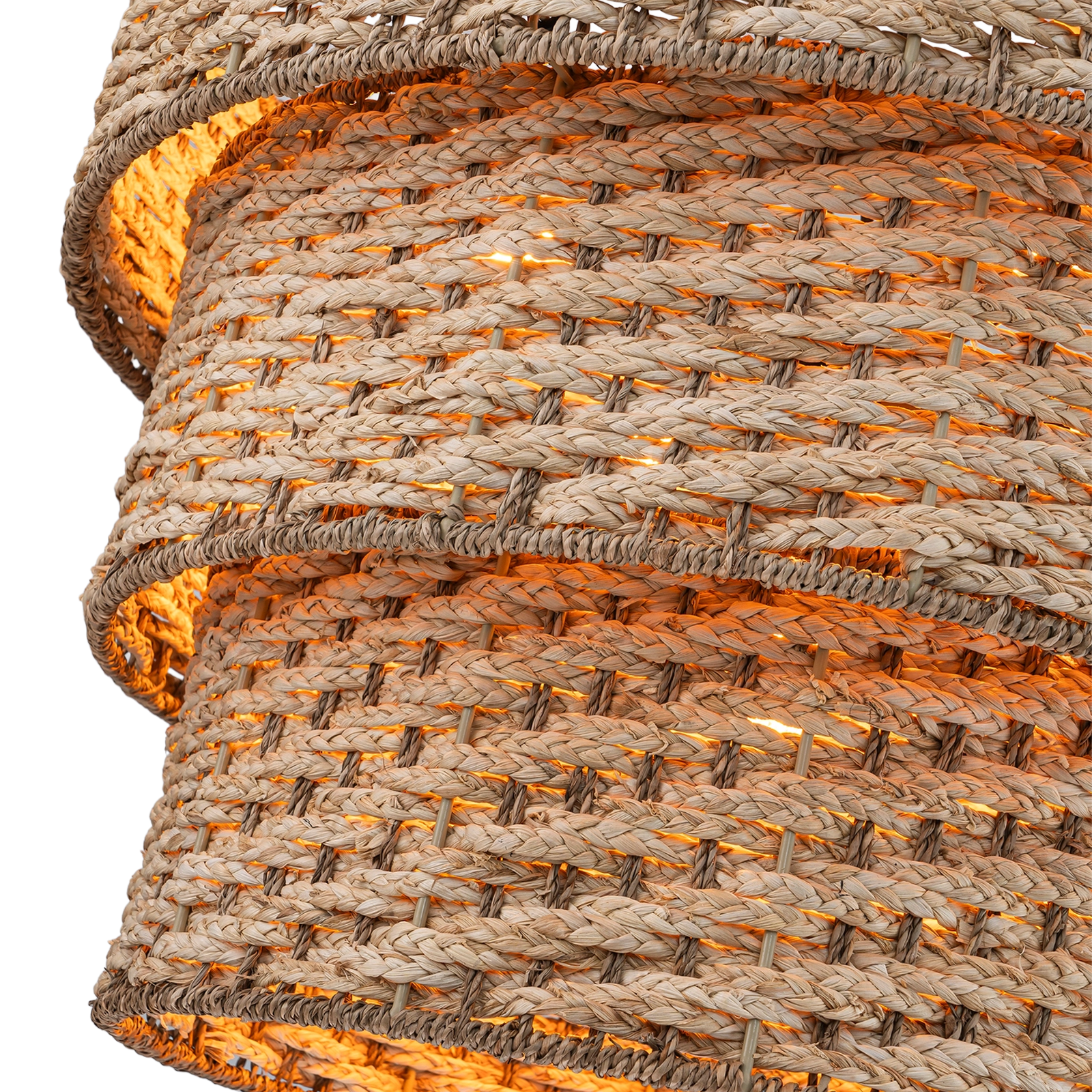 Mia Three Tiered Braided Chandelier detail