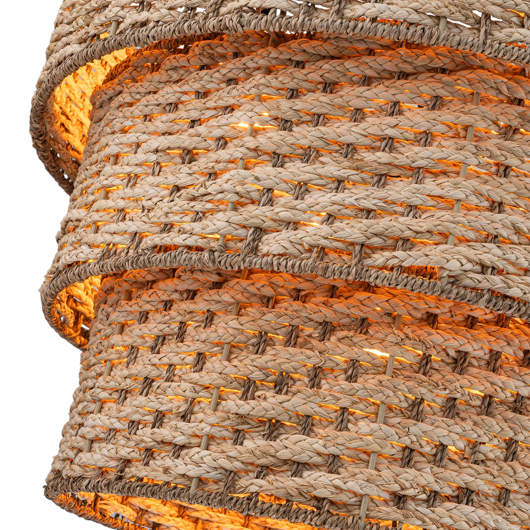 Mia Three Tiered Braided Chandelier detail