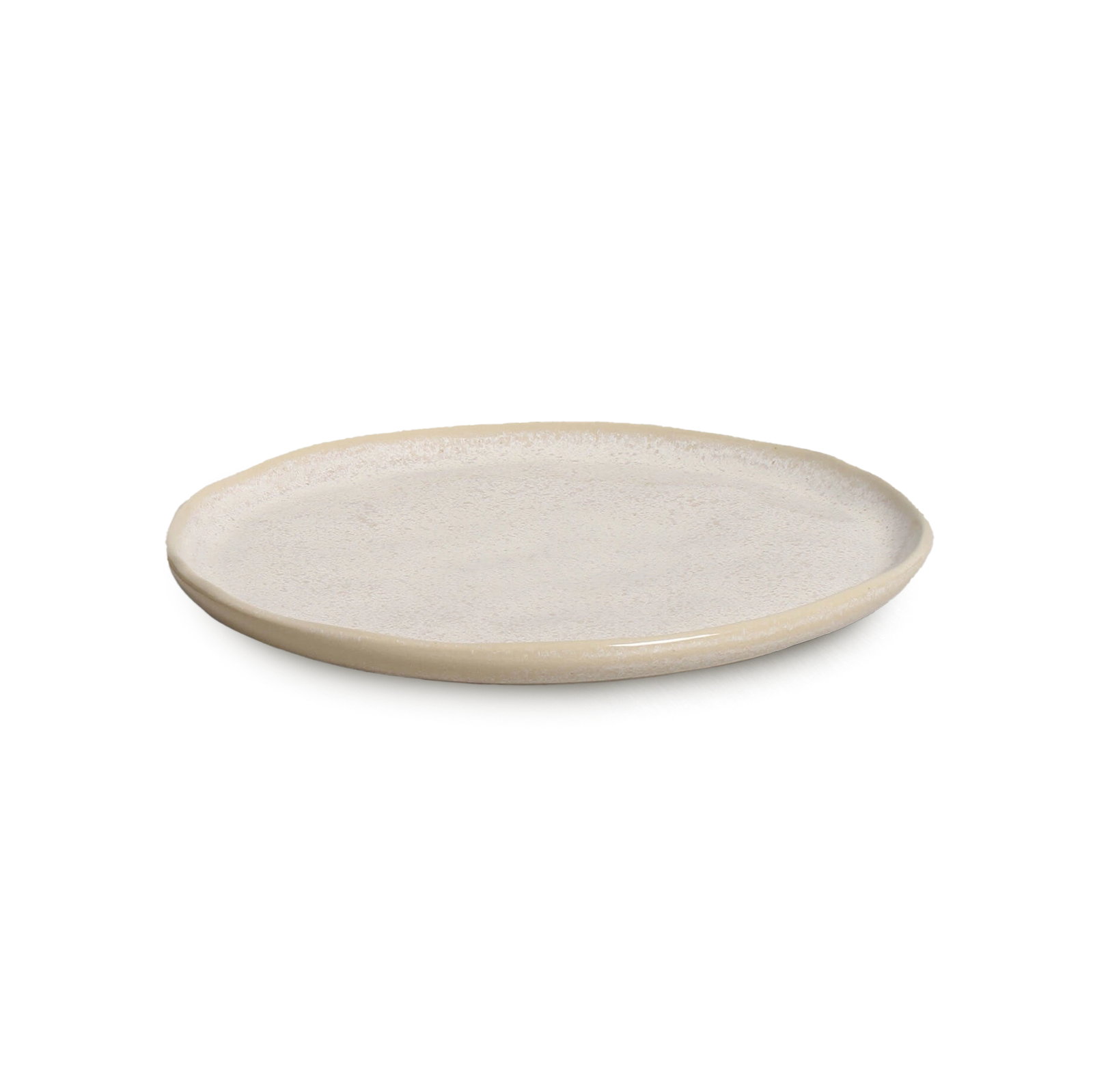 Organic Dessert Plate Ecru side