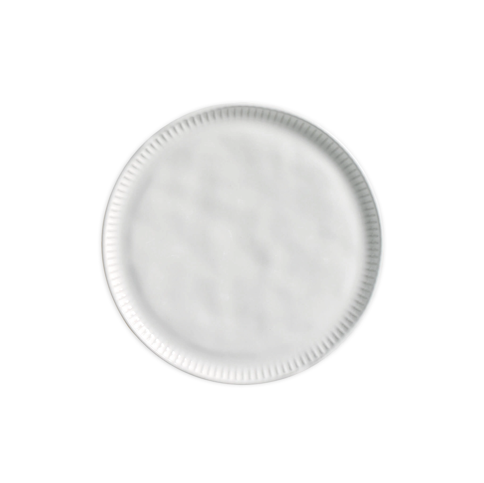 Organic Dessert Plate Radial White