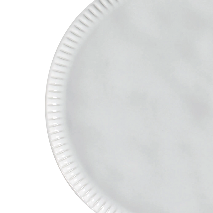 Organic Dinner Plate Radial White – Trobiano Studios