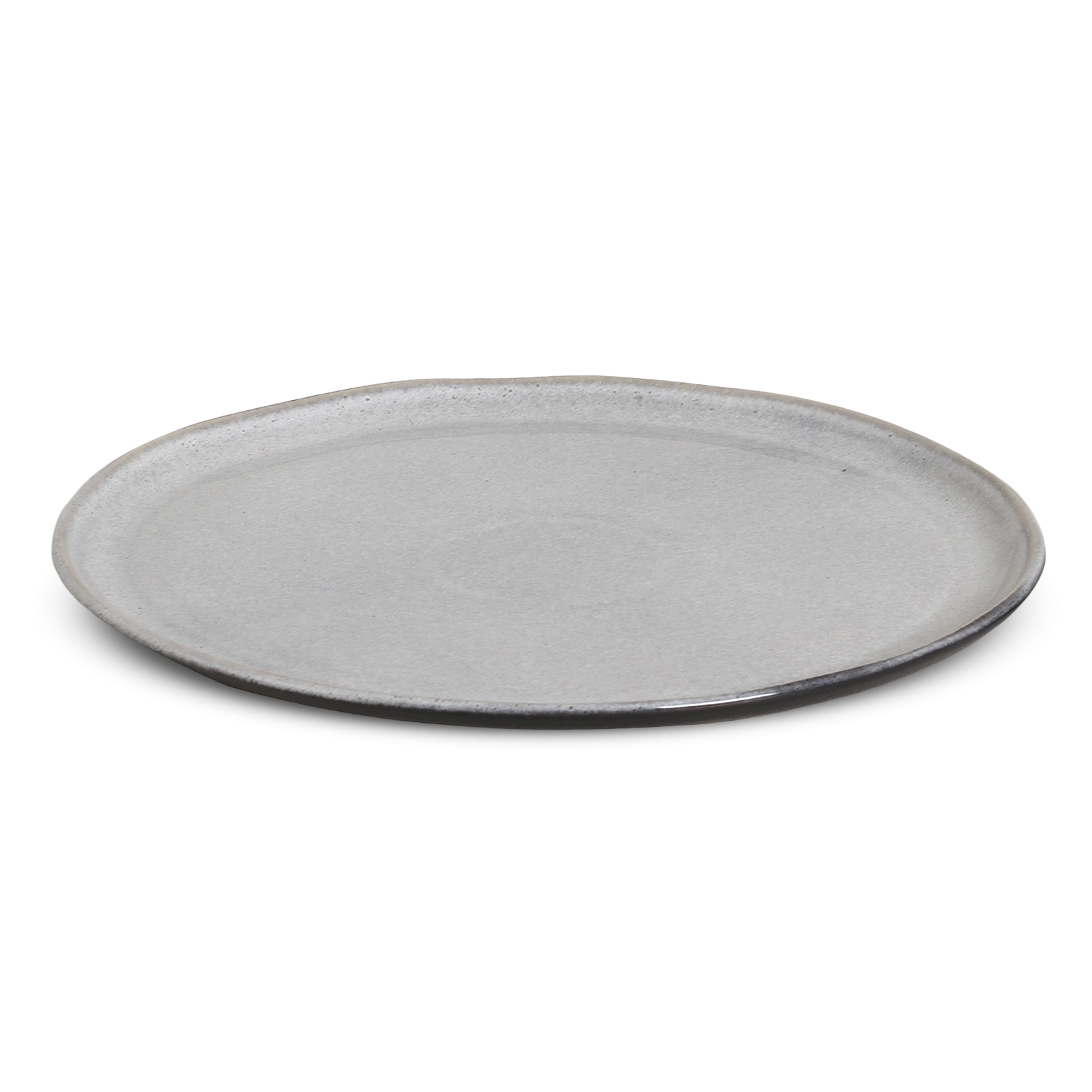 Organic Dinner Plate White Pepper stoneware single plate
