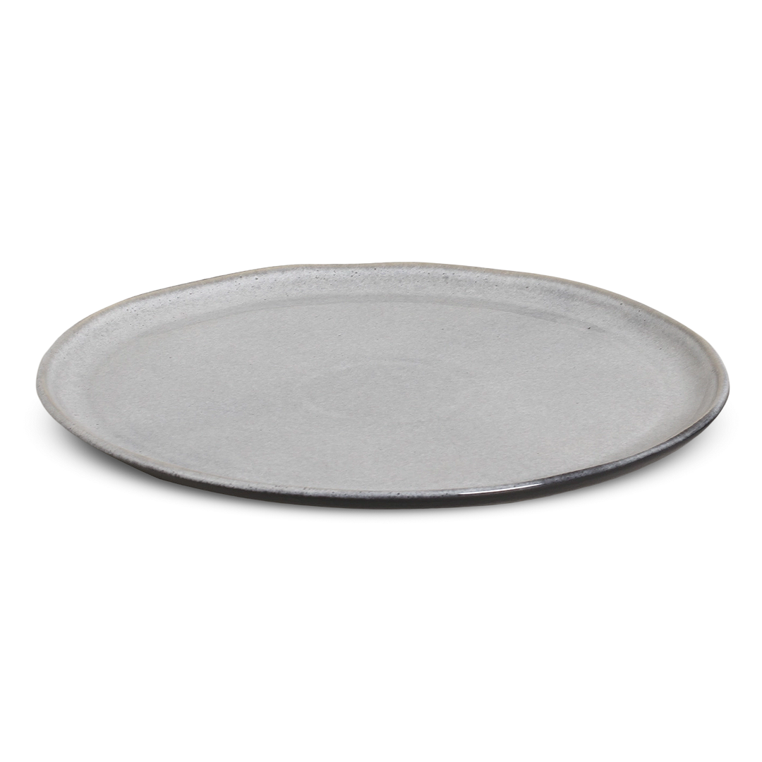 Organic Dinner Plate White Pepper stoneware single plate