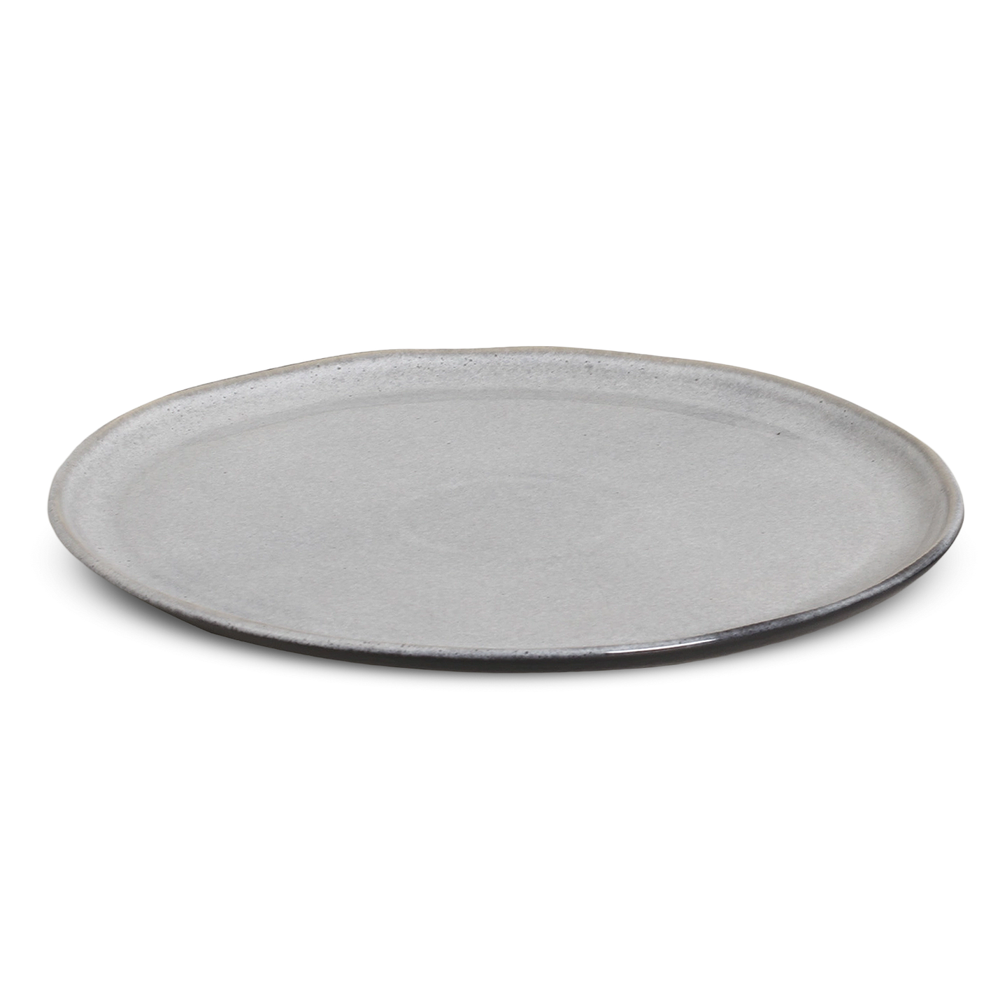 Organic Dinner Plate White Pepper stoneware single plate