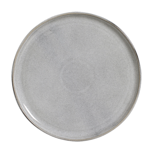 Organic Dinner Plate White Pepper stoneware