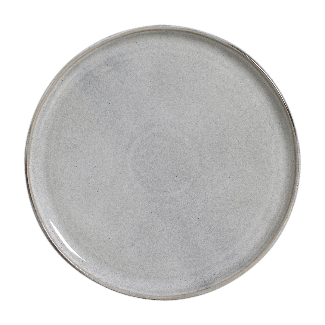 Organic Dinner Plate White Pepper stoneware