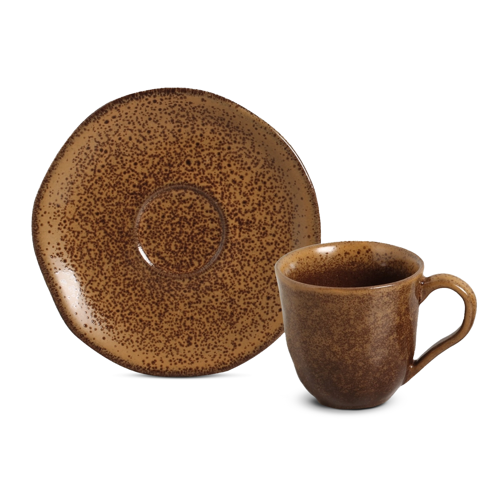 Organic Espresso Cup + Saucer Set of 4
