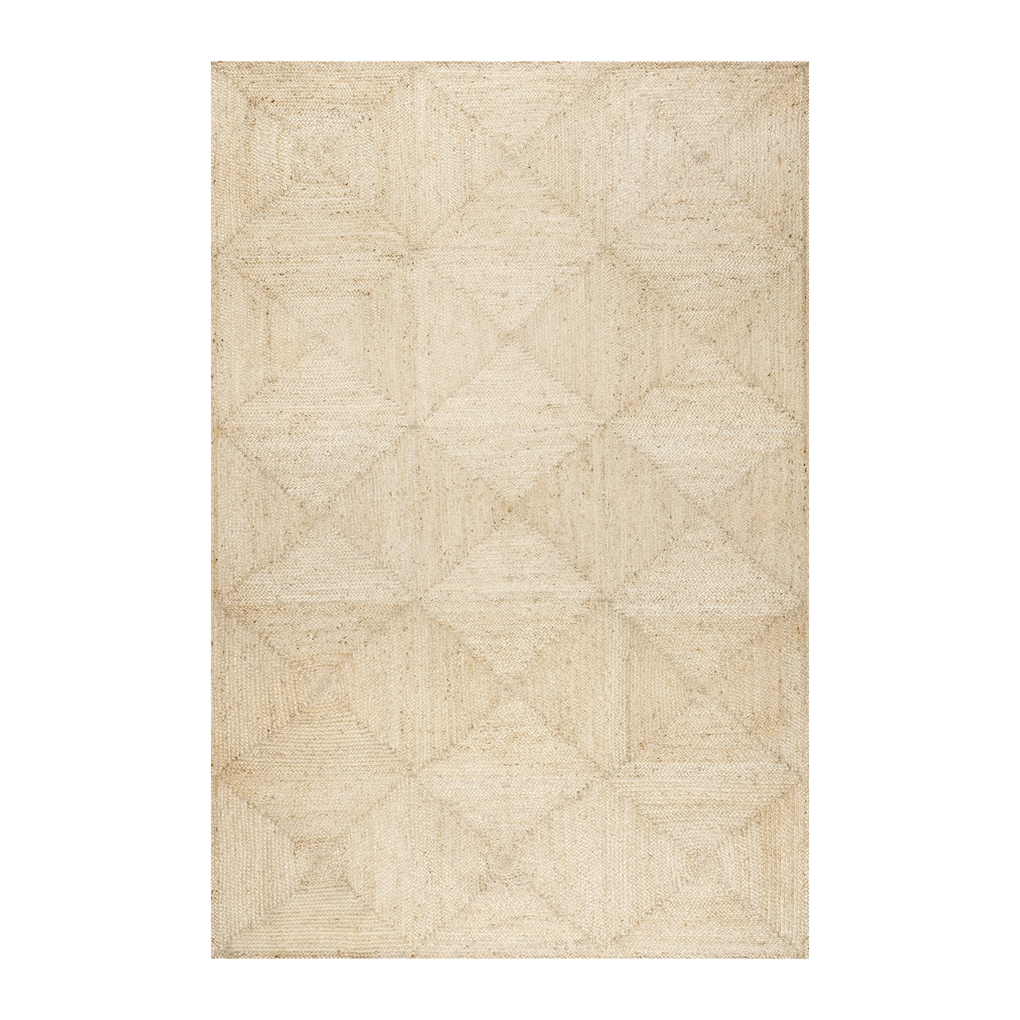 Palm Beach Tiled Sand Jute Rug full size