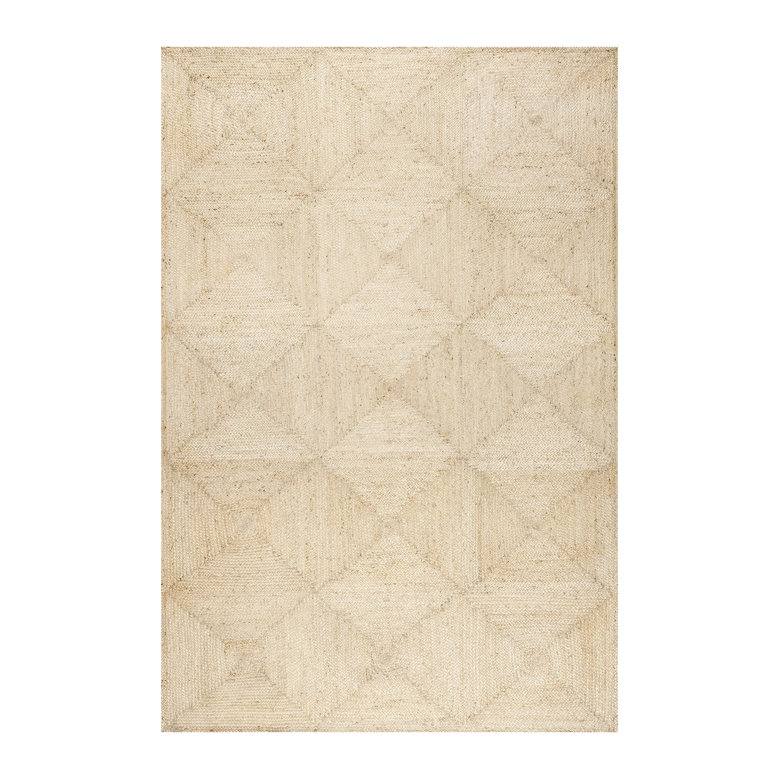 Palm Beach Tiled Sand Jute Rug full size