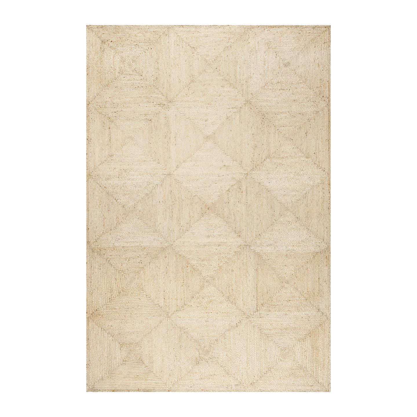 Palm Beach Tiled Sand Jute Rug full size